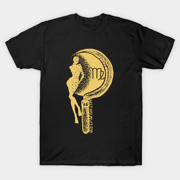 Virgo Golden Maiden T-Shirt by quelparish